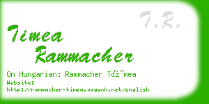 timea rammacher business card